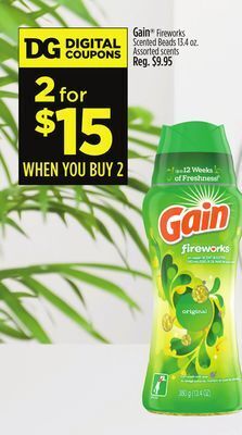 Dollar General Gain fireworks scented beads offer