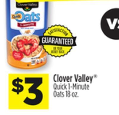 Dollar General Clover valley quick 1-minute oats offer