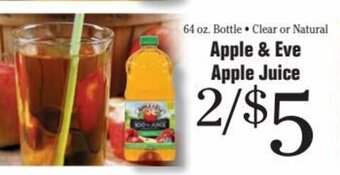 Morton Williams Apple & Eve Apple Juice offer