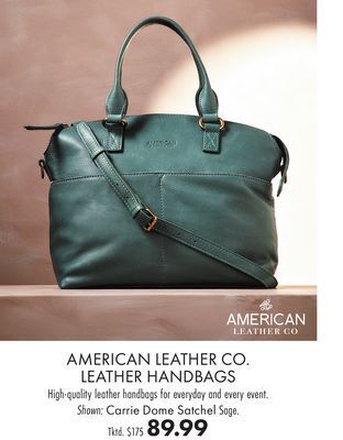 Boscov's American leather co. leather handbags offer