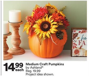 Michaels Medium craft pumpkins by ashland offer