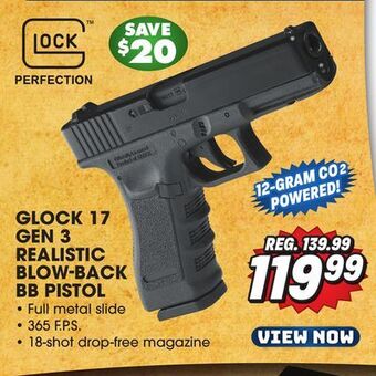 Big 5 Umarex glock 17 gen 3 realistic blow-back bb pistol offer