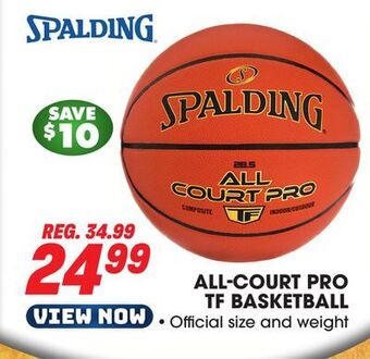 Big 5 Spalding all court pro tf basketball offer