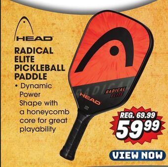 Big 5 Head radical elite pickleball paddle offer