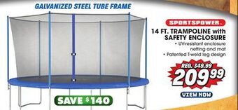 Big 5 Sportspower 14' trampoline with safety enclosure offer