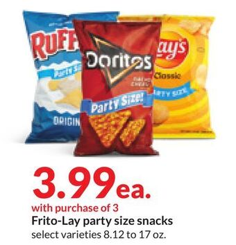 Hy-Vee Frito-lay party size snacks offer