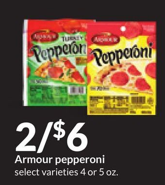 Hy-Vee Armour pepperoni offer