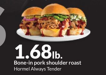 Hy-Vee Bone-in pork shoulder roast offer