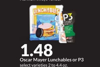 Hy-Vee Oscar mayer lunchables or p3 offer