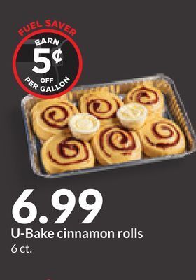 Hy-Vee U-bake cinnamon rolls offer