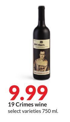 Hy-Vee 19 crimes wine offer