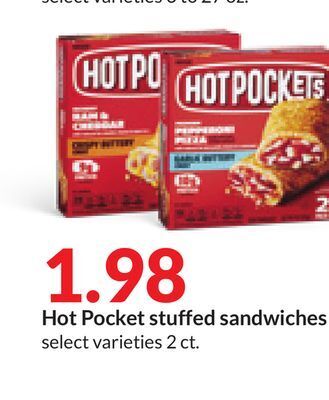 Hy-Vee Hot pocket stuffed sandwiches offer