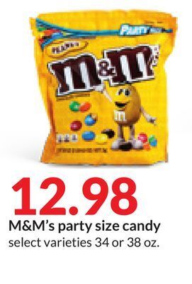 Hy-Vee M&m' s party size candy offer