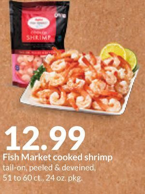 Hy-Vee Fish market cooked shrimp offer