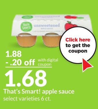 Hy-Vee That's smart! apple sauce offer