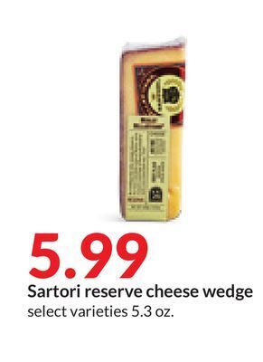 Hy-Vee Sartori reserve cheese wedge offer