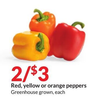 Hy-Vee Red, yellow or orange peppers offer