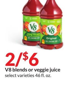 Hy-Vee V8 blends or veggie juice offer