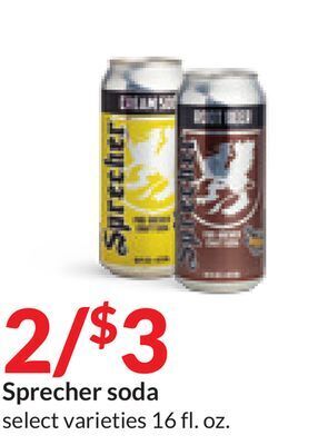 Hy-Vee Sprecher soda offer