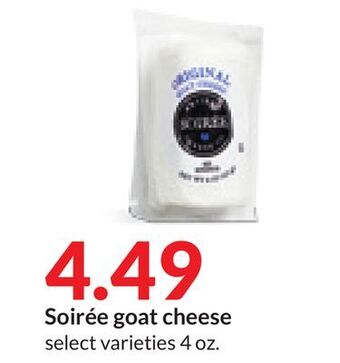 Hy-Vee Soirée goat cheese offer