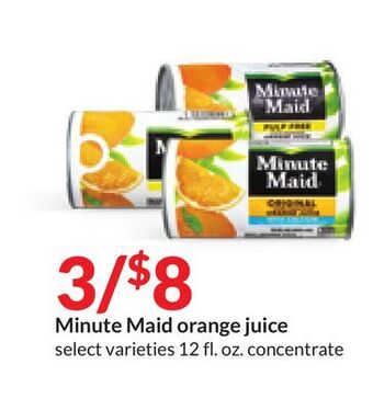 Hy-Vee Minute maid orange juice offer