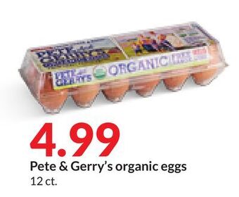 Hy-Vee Pete & gerry's organic eggs offer