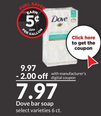 Hy-Vee Dove bar soap offer