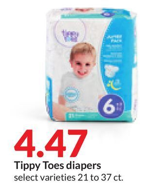 Hy-Vee Tippy toes diapers offer