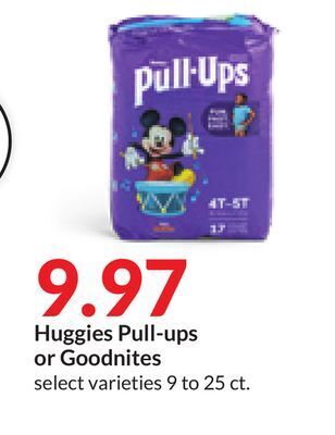 Hy-Vee Huggies pull-ups or goodnites offer