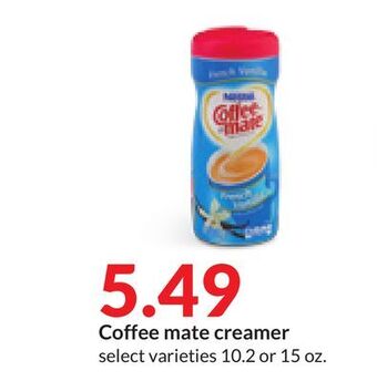 Hy-Vee Coffee mate creamer offer