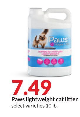 Hy-Vee Paws lightweight cat litter offer