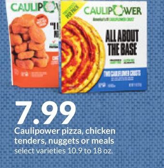 Hy-Vee Caulipower pizza, chicken tenders, nuggets or meals offer
