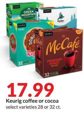 Hy-Vee Keurig coffee or cocoa offer