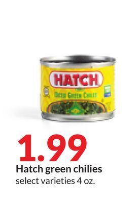 Hy-Vee Hatch green chilies offer