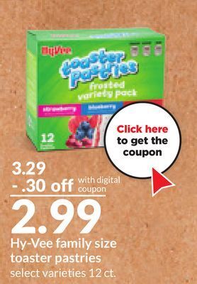 Hy-Vee Hy-vee family size toaster pastries offer