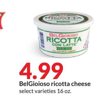 Hy-Vee Belgioioso ricotta cheese offer