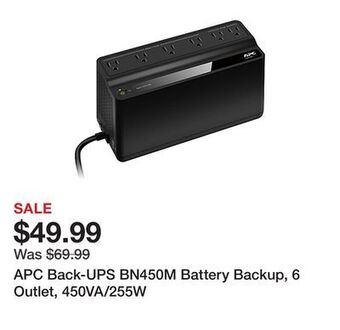 Office Depot Apc back-ups bn450m battery backup, 6 outlet, 450va/255w offer