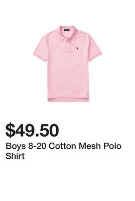 Belk Boys 8-20 cotton mesh polo shirt offer