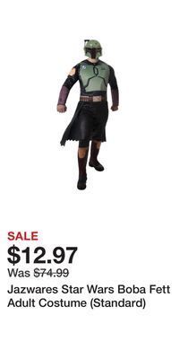 Game Stop Jazwares star wars boba fett adult costume (standard) offer