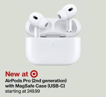 Target Airpods pro (2nd generation) with magsafe case (usb-c) offer