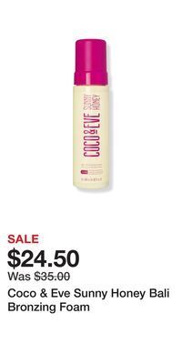 Ulta Beauty Coco & eve sunny honey bali bronzing foam offer