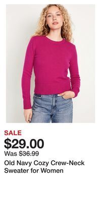 Old Navy Old navy cozy crew-neck sweater for women offer