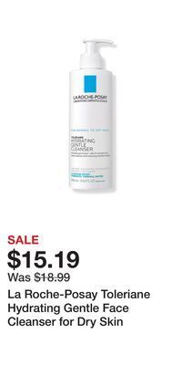 Ulta Beauty La roche-posay toleriane hydrating gentle face cleanser for dry skin offer