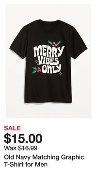 Old Navy Old navy matching graphic t-shirt for men offer