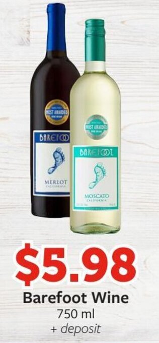 Fareway Barefoot Wine 750 ml offer