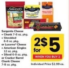 ACME Sargento Cheese offer