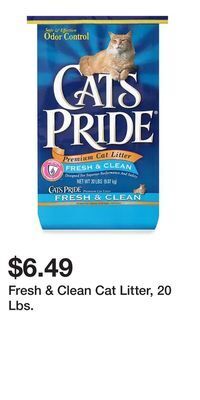 Big Lots Fresh & clean cat litter, 20 lbs offer