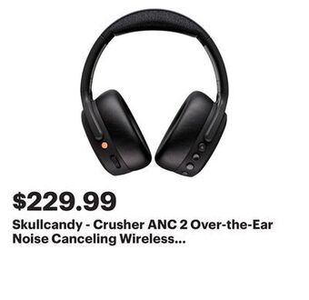 Best Buy Skullcandy - crusher anc 2 over-the-ear noise canceling wireless headphones - black offer