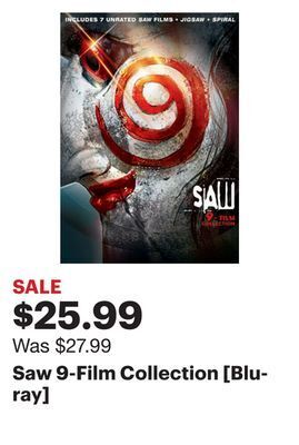 Best Buy Saw 9-film collection [blu-ray] offer