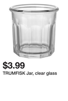 Ikea Trumfisk jar, clear glass offer